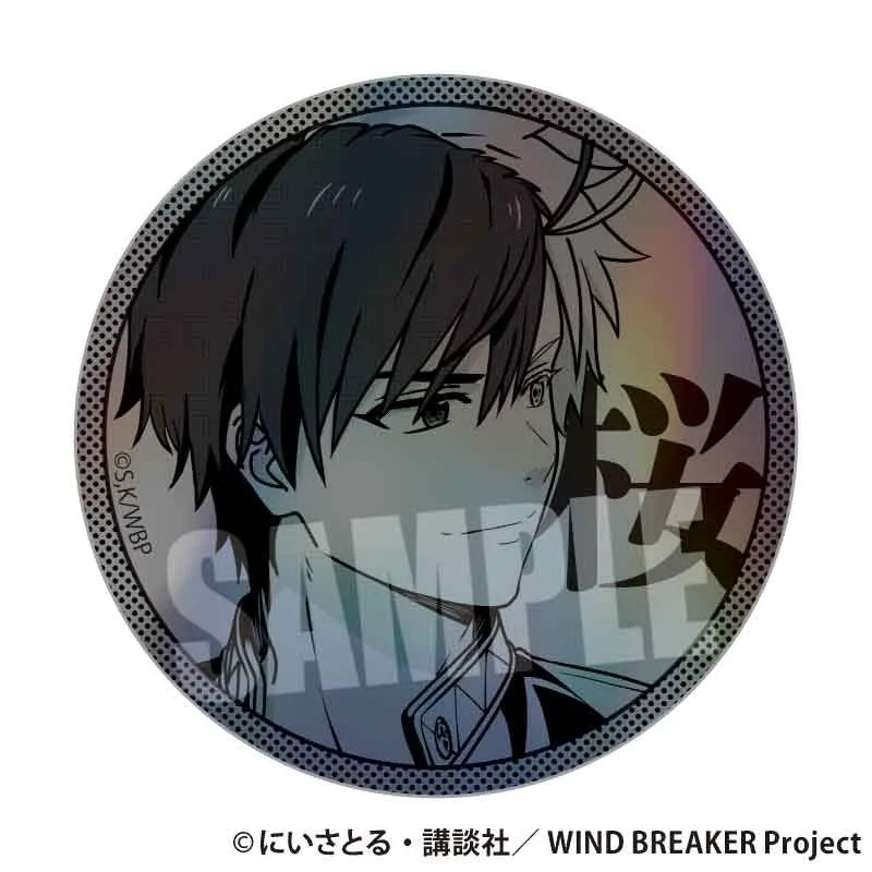 (1BOX=12)(Goods - Badge) WIND BREAKER Trading Holographic Button Badge