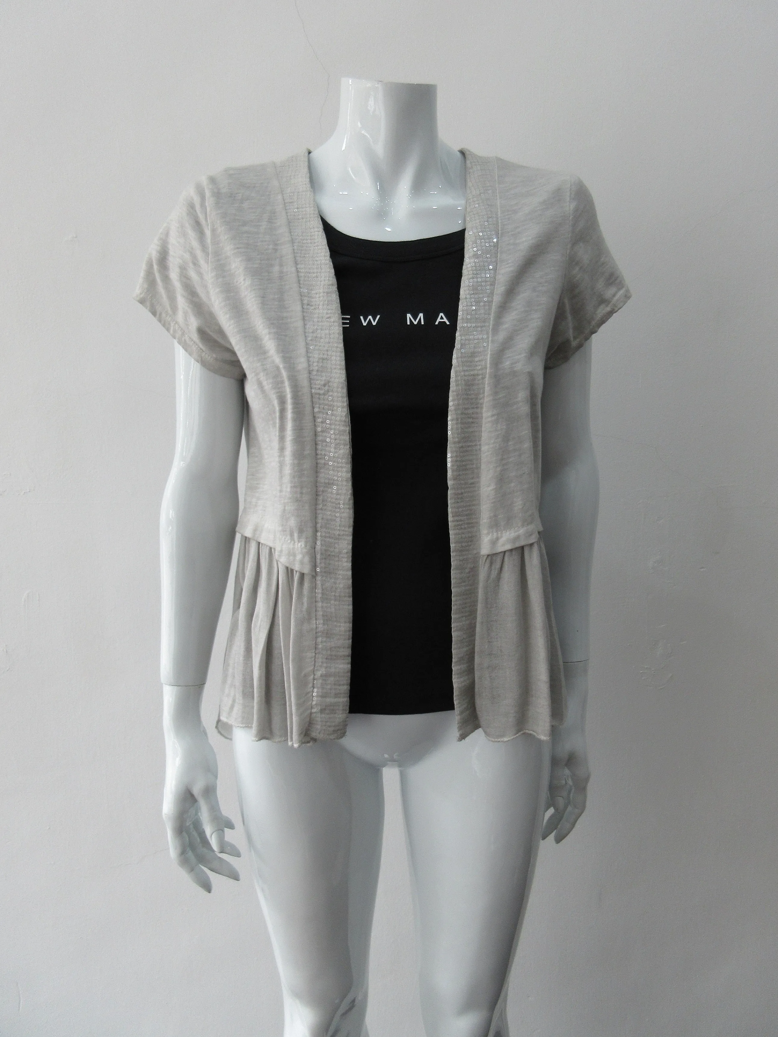 20ANG02 -Angela Mara Basic Cardigan Pearl Beige