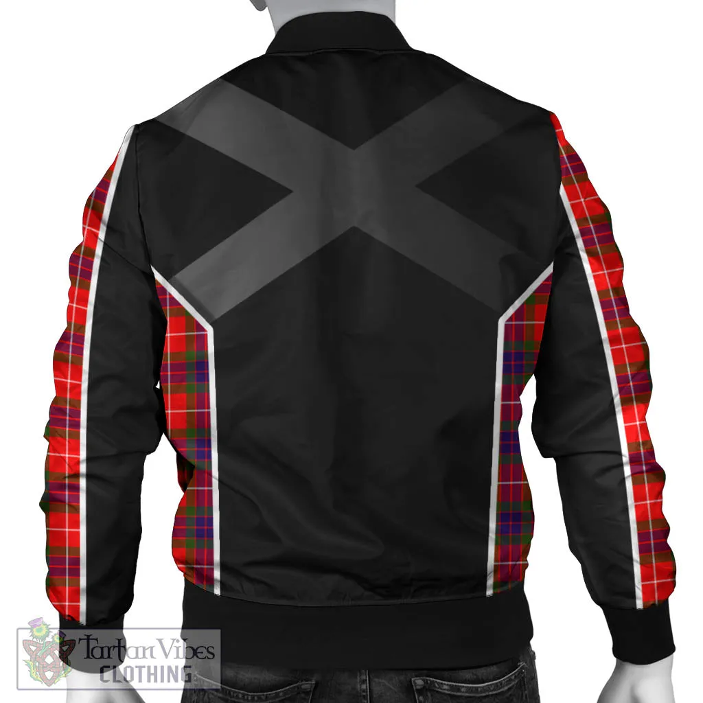 Abernethy Tartan Bomber Jacket with Family Crest and Scottish Thistle Vibes Sport Style