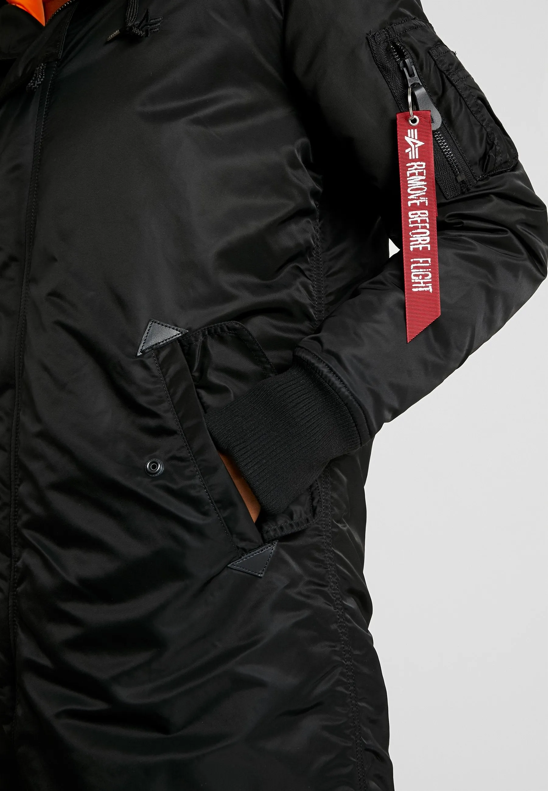 Alpha Industries parka with hood, black