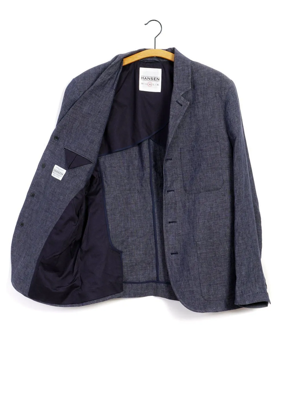 ANKER | Casual Four Button Blazer | Blue Delave