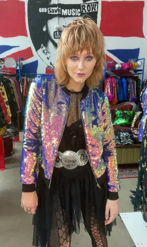 Any Old Iron Oil Slick Bomber Jacket