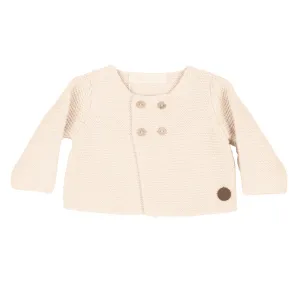 Baby Beige Cotton Knit Cardigan