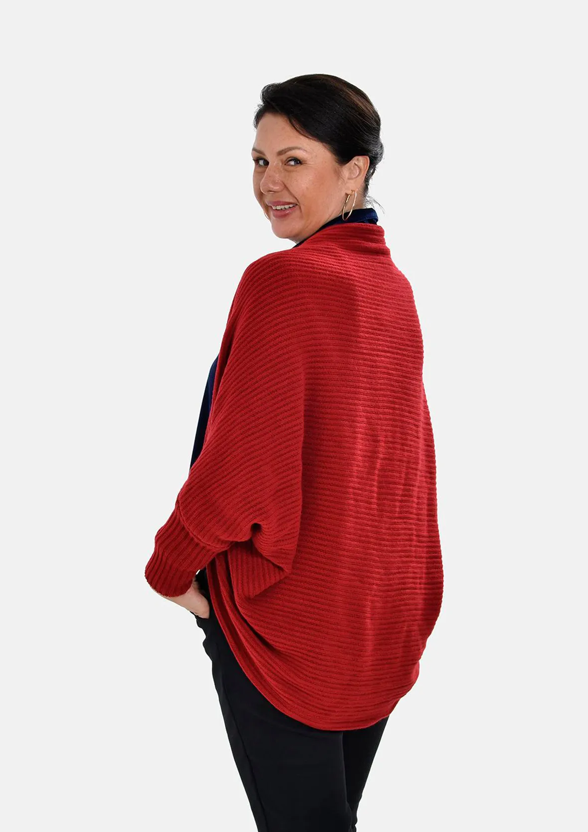 Batwing Sleeves Knitted Cardigan