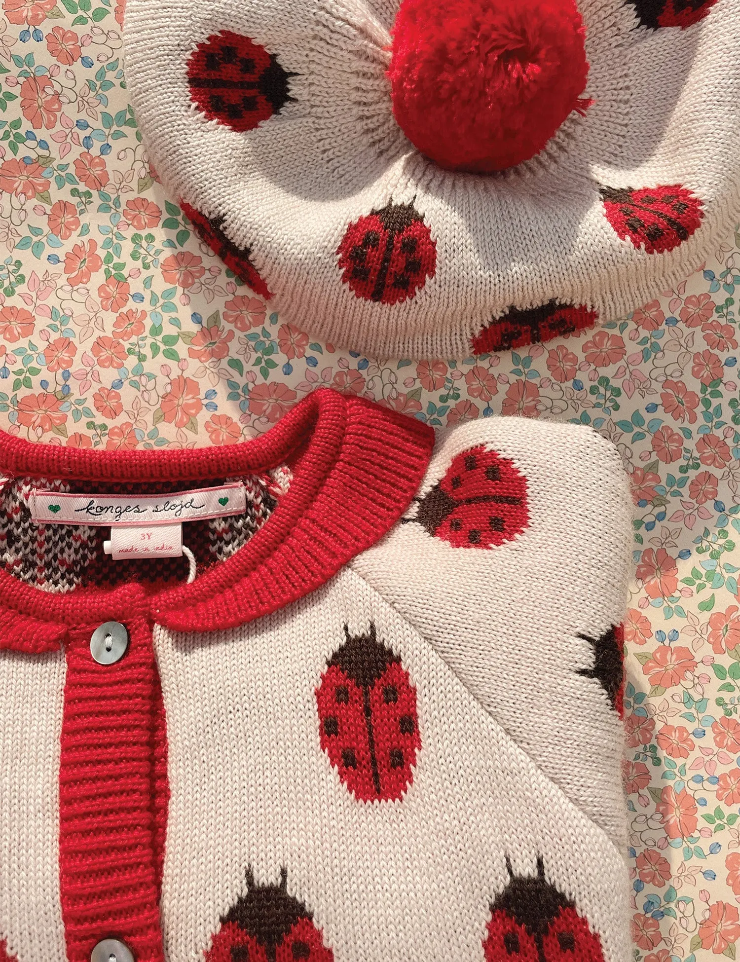 Belou Knit Cardigan in Ladybug