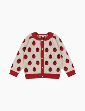 Belou Knit Cardigan in Ladybug