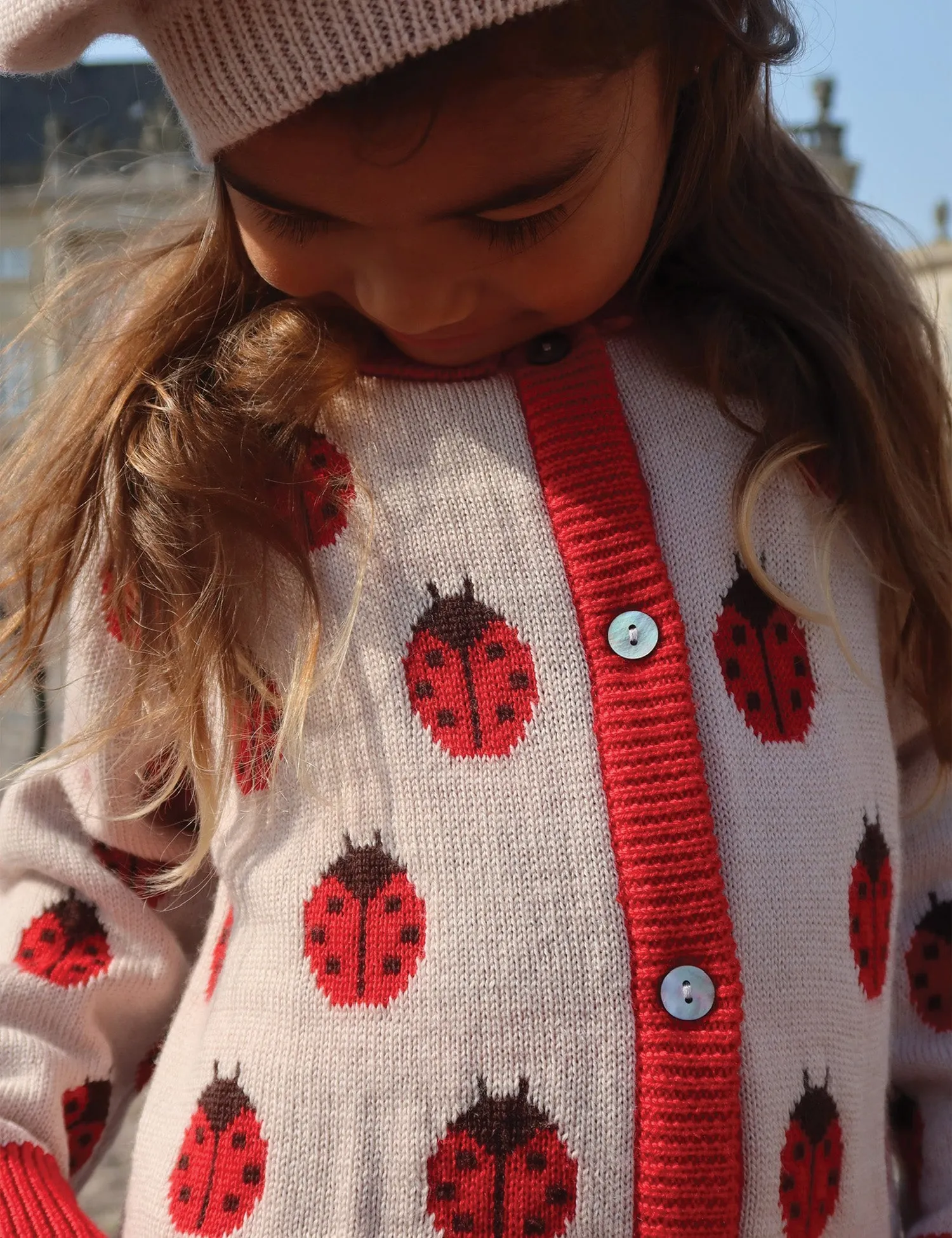 Belou Knit Cardigan in Ladybug