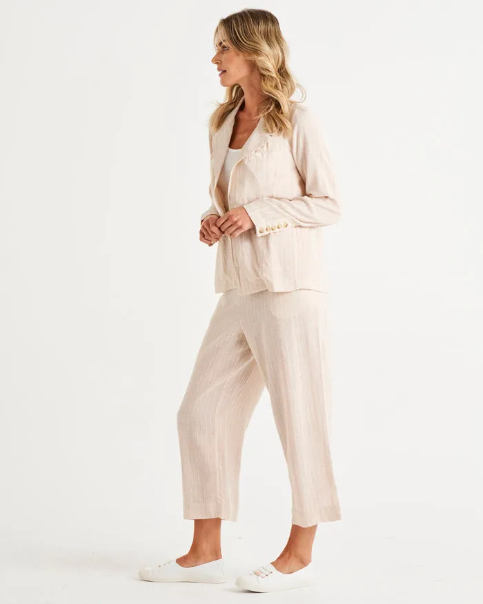 Betty Basics Lisset Blazer Natural Stripe