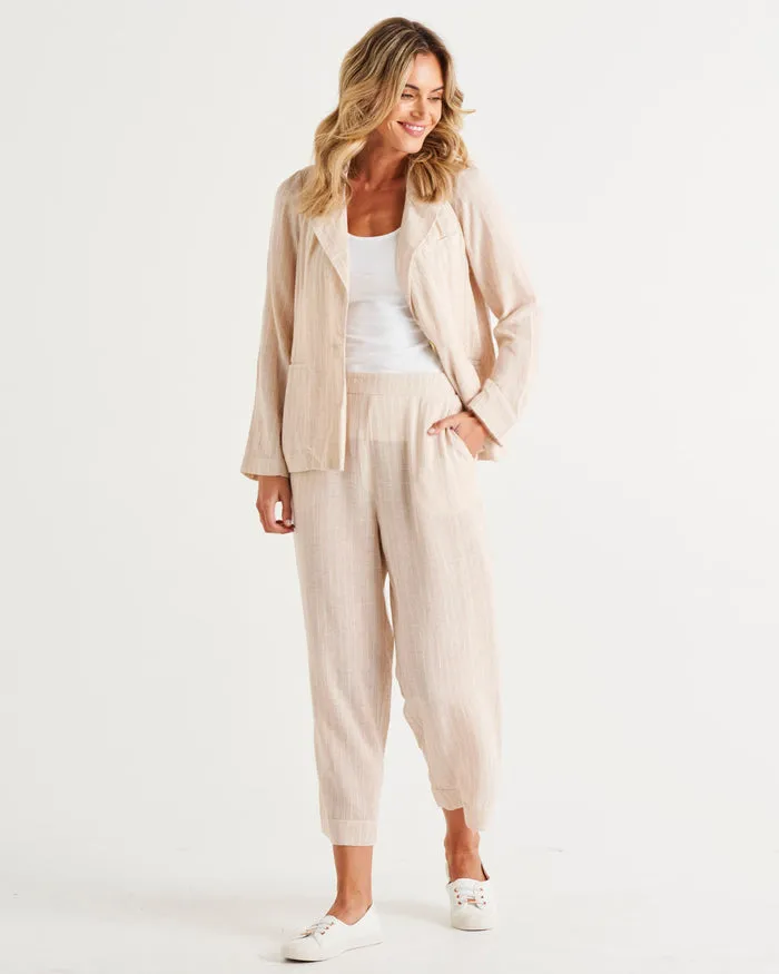 Betty Basics Lisset Blazer Natural Stripe