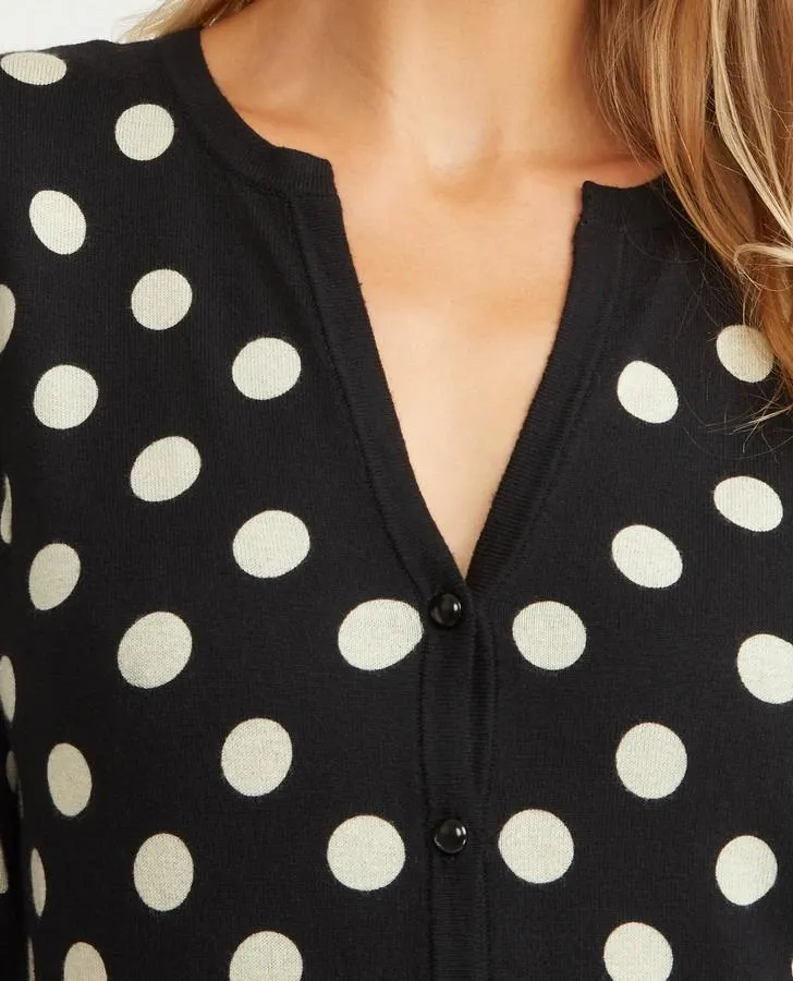 Black and Blonde Spotted Cardigan