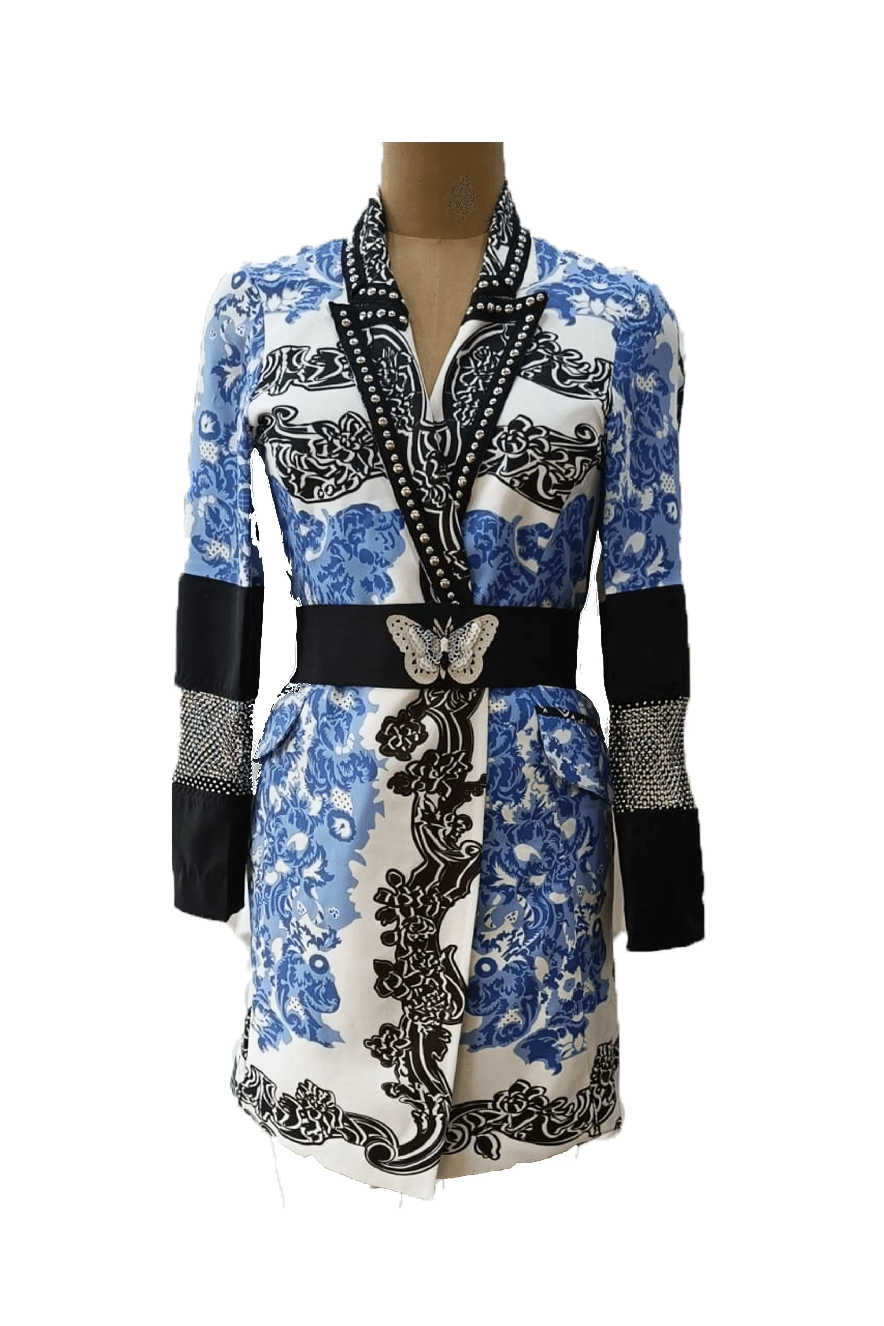 Blue Mykonos Statement Blazer Dress