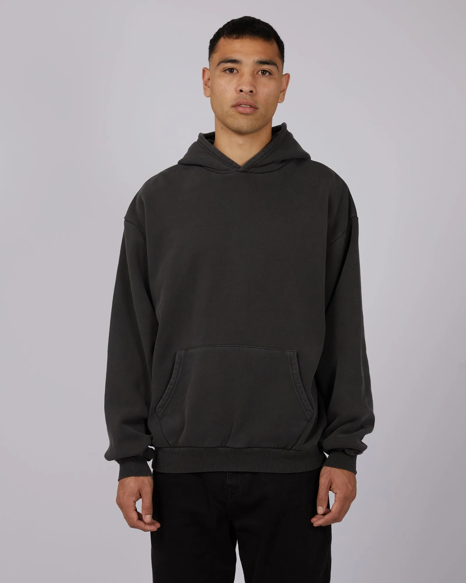 Box Hoodie Washed Black