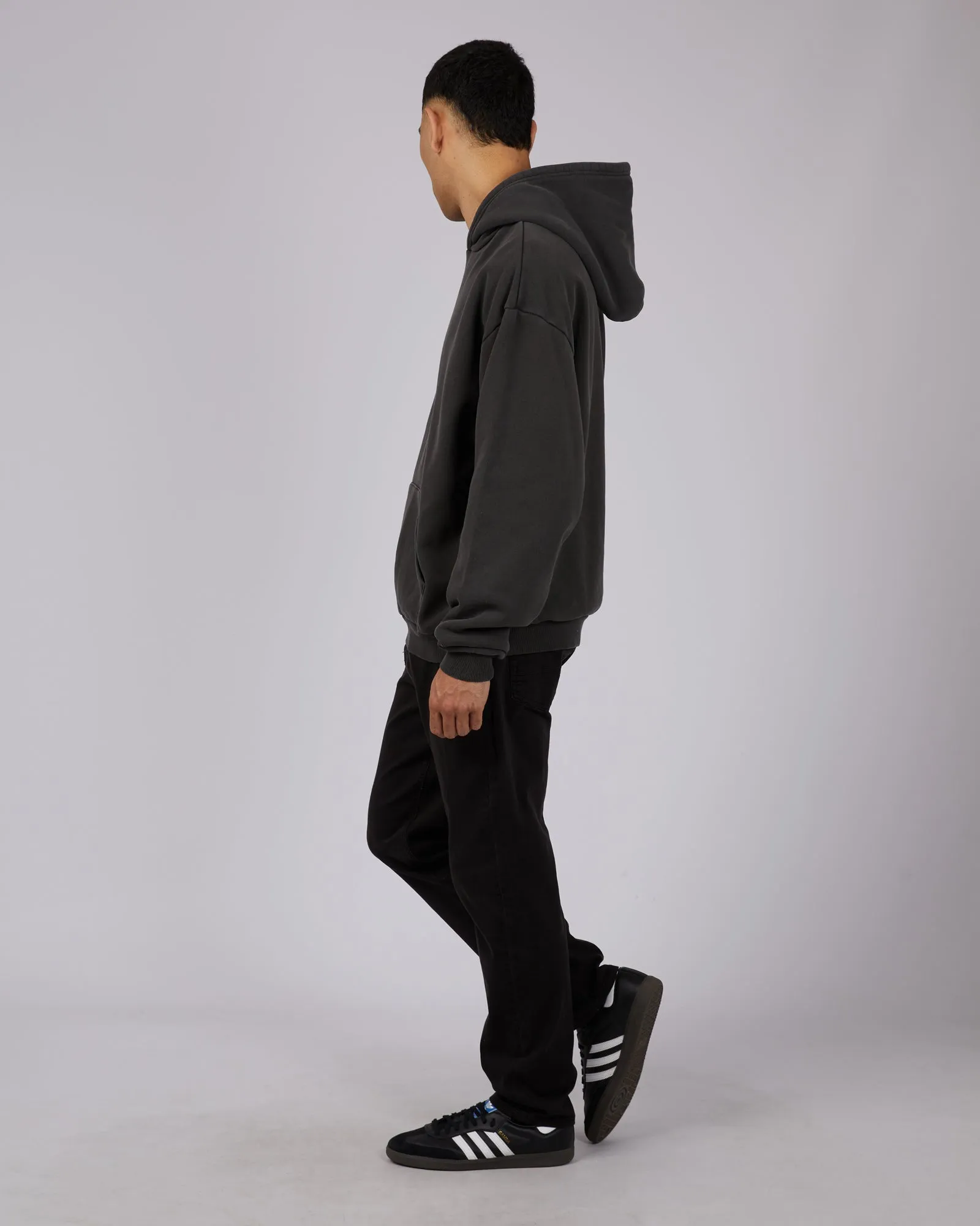 Box Hoodie Washed Black