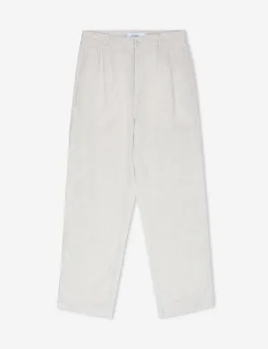 Brooklyn Linen Pleated Pant - Natural