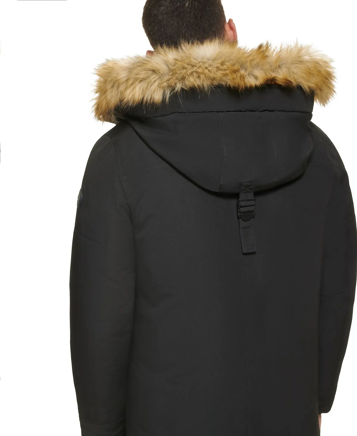 Calvin Klein Men's Faux Fur Lined Hooded Long Parka