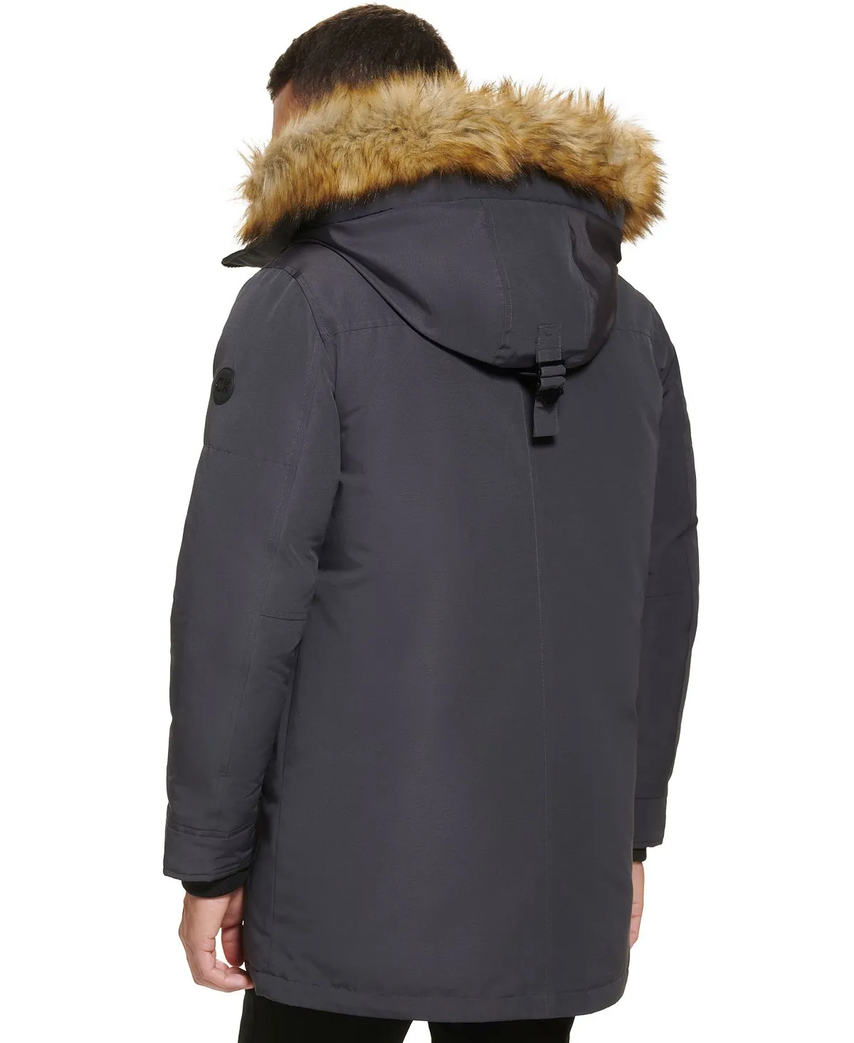 Calvin Klein Men's Faux Fur Lined Hooded Long Parka