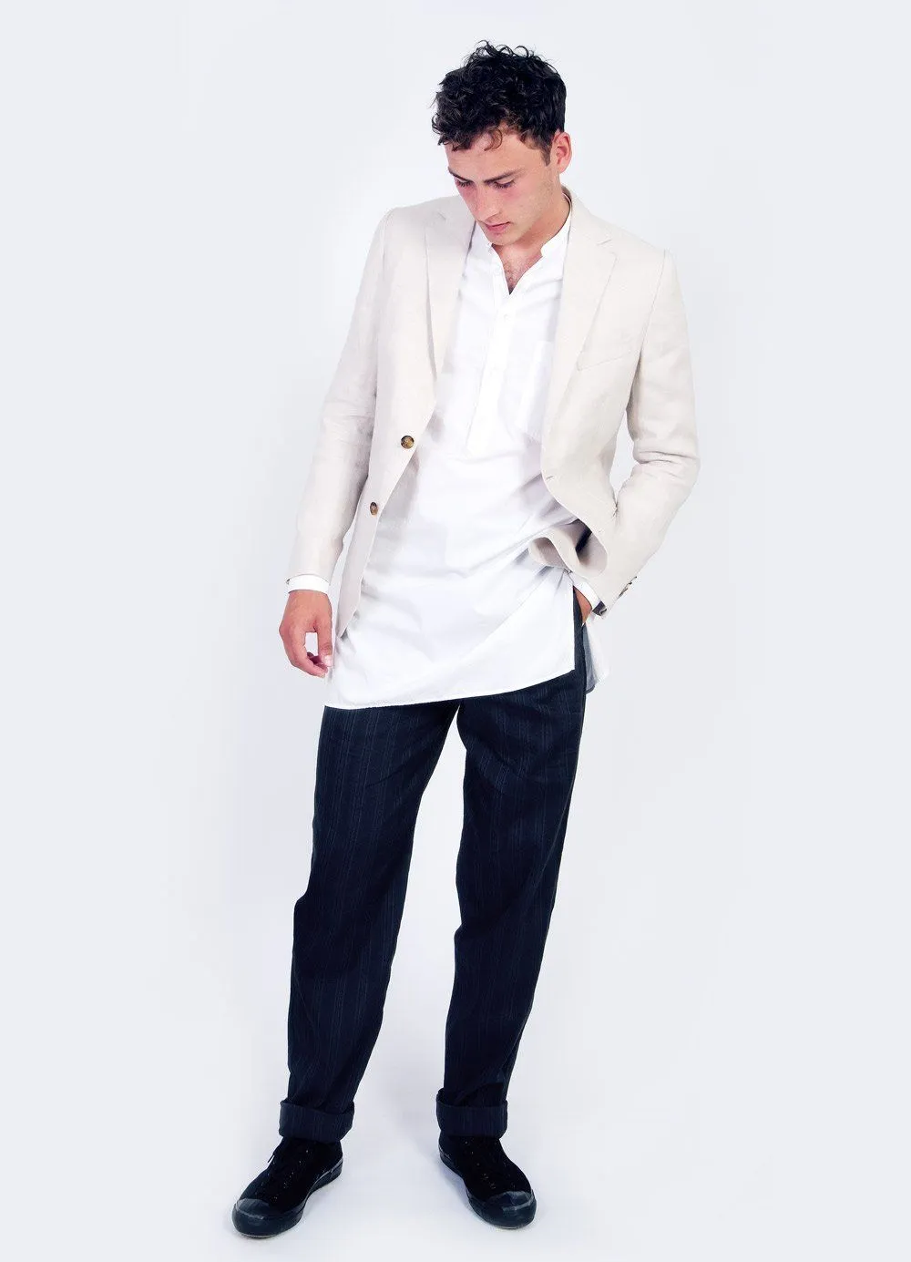 CHRISTIAN | Formal 2 Button Blazer | Ecru