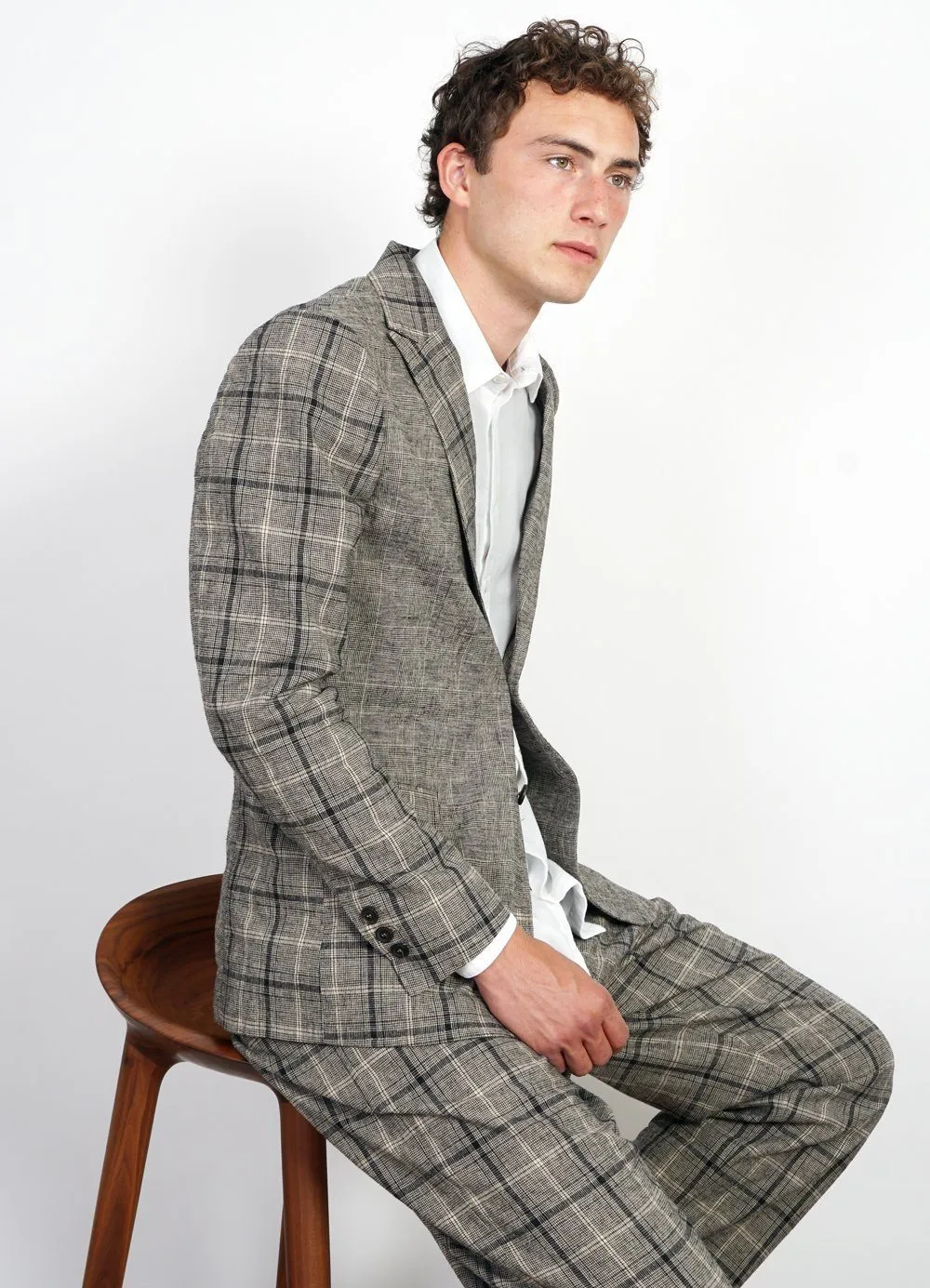 CHRISTOFFER | Two Button Blazer | Mixed Check