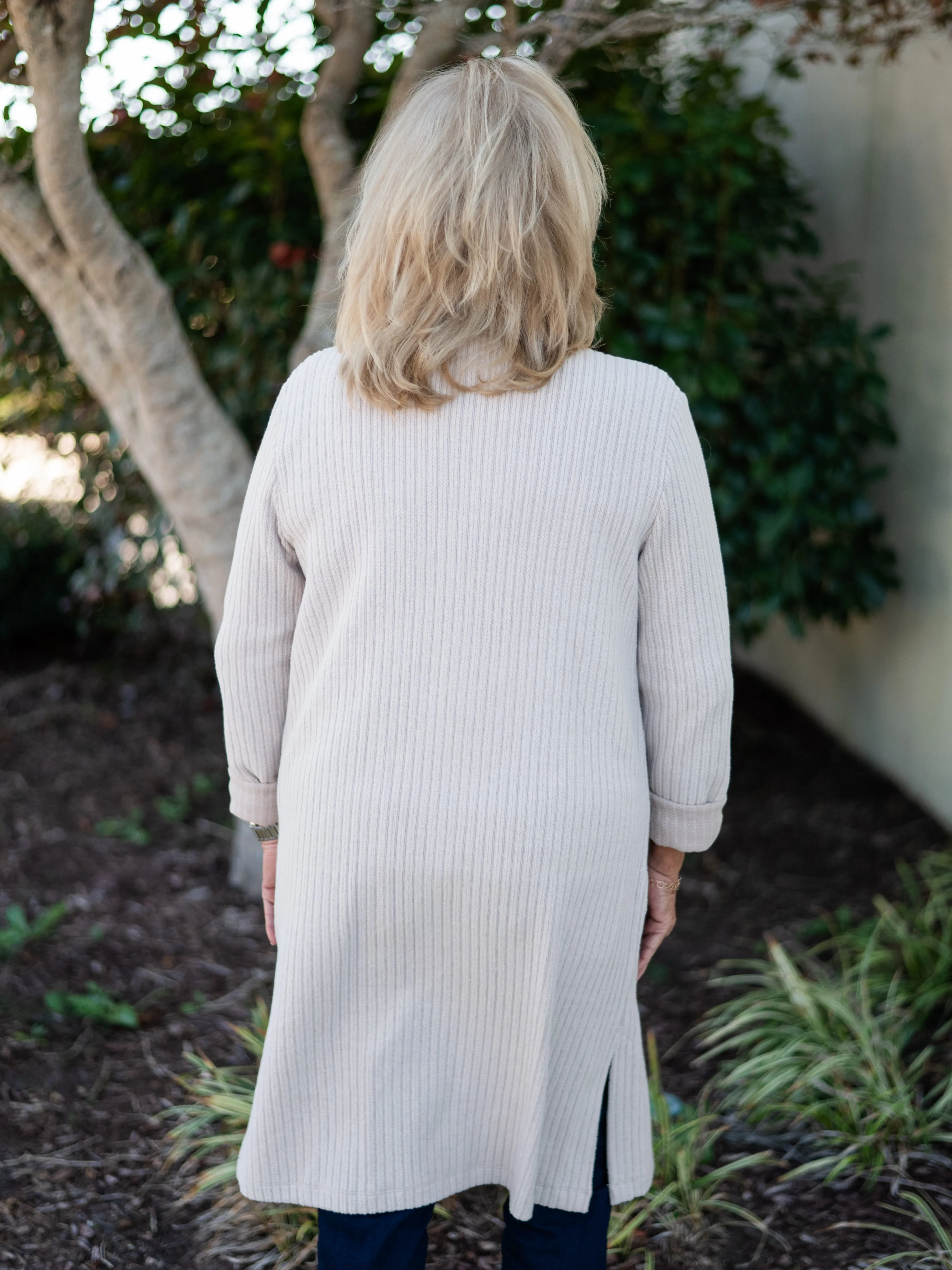 Chunky Ribbed Pocket Cardigan by Clara Sun Woo