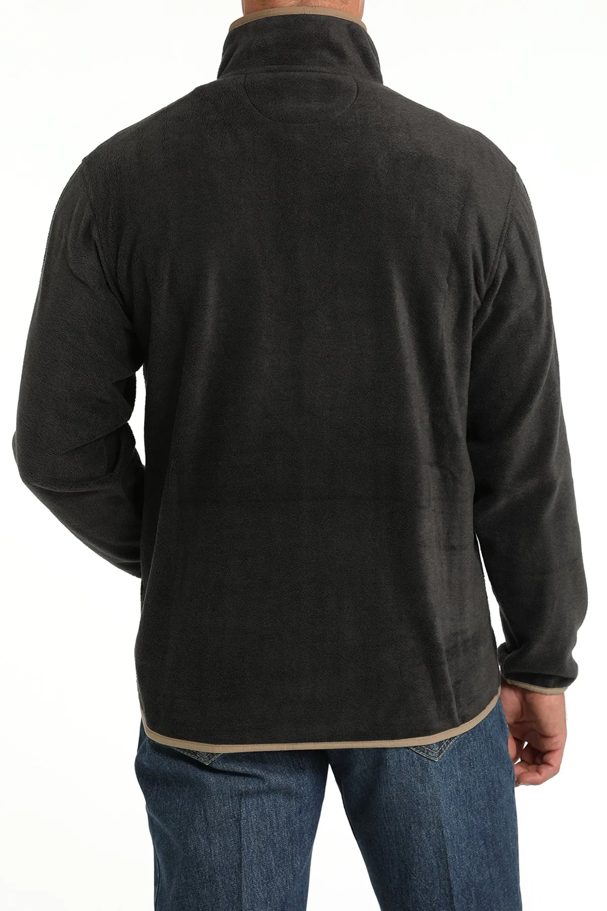 Cinch Men's Charcoal/Tan Southwest Print Polar Fleece Pullover