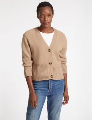 Courtney Cashmere Blend Cardigan - Camel