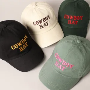 Cowboy Hat Embroidered Baseball Hat - Adult