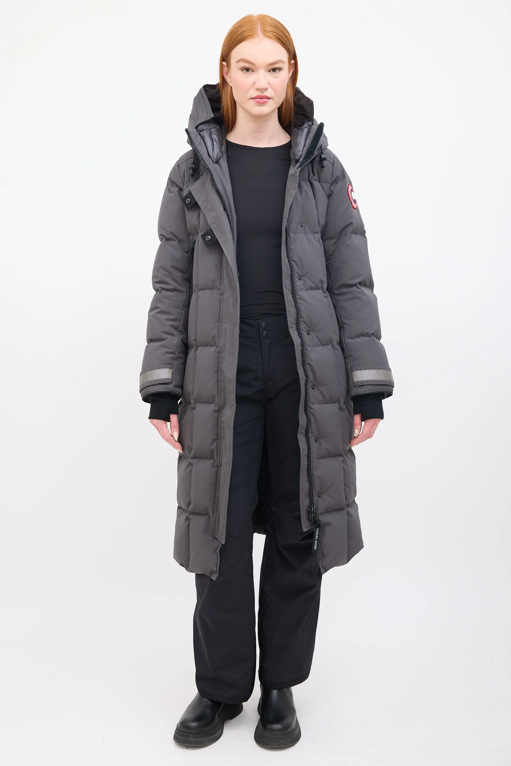 Dark Grey Quilted Down Elmwood Parka