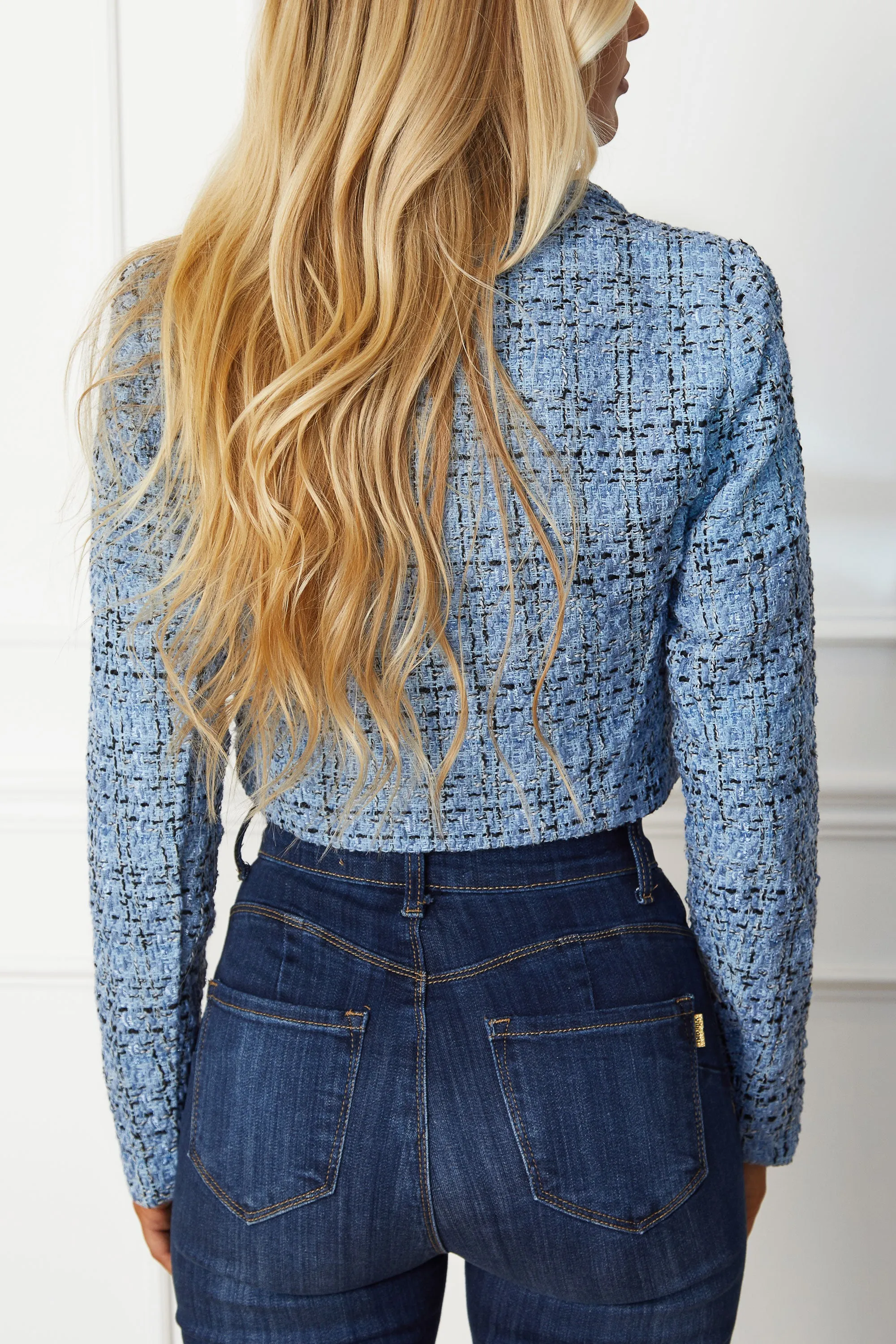 Dionne Blue Tweed Jacket