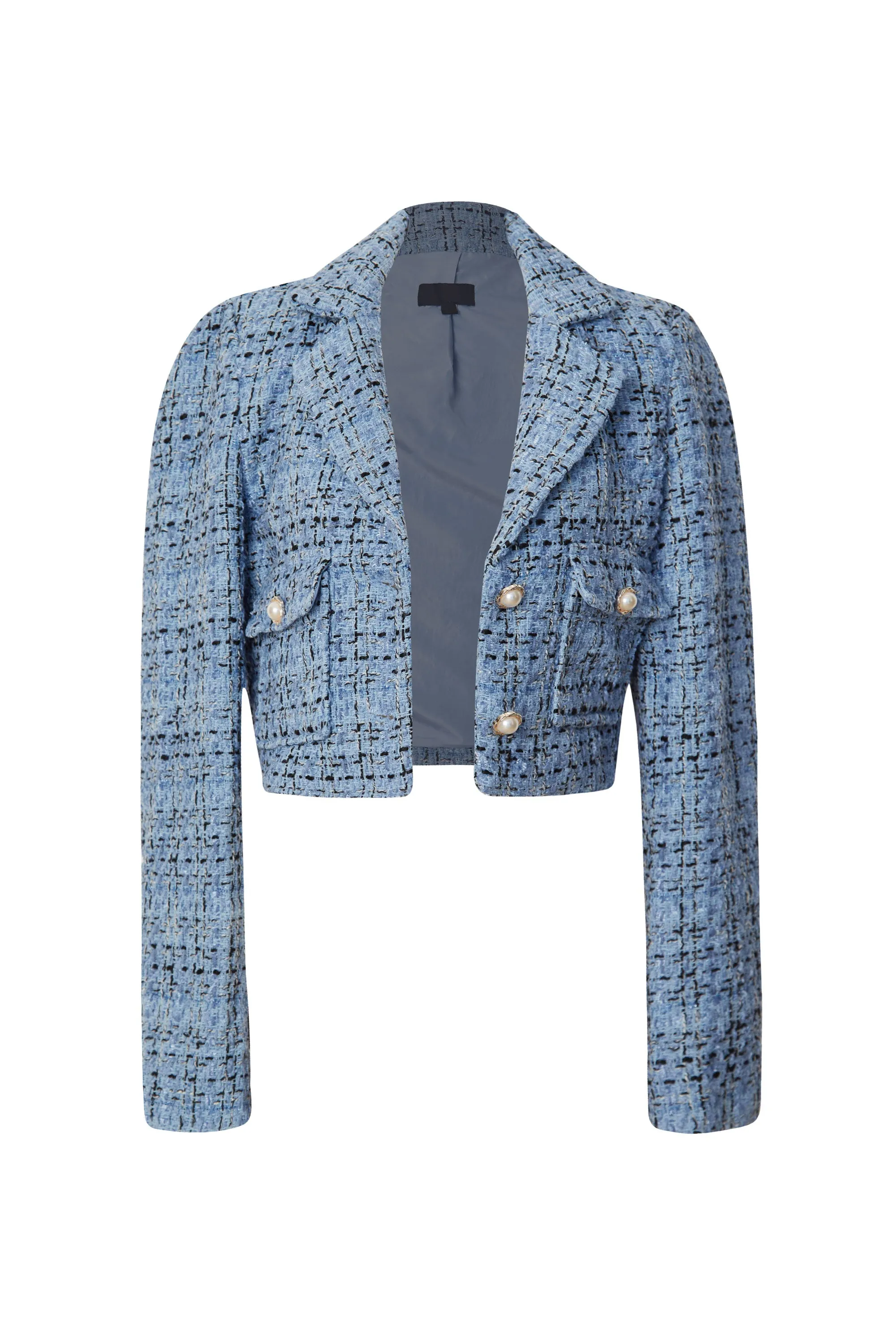 Dionne Blue Tweed Jacket