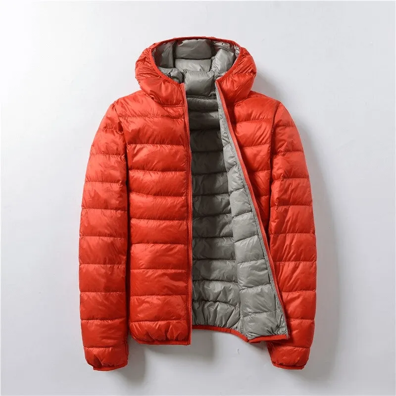 Double-sided Ultra-light and Warm Parka / Women`s Duck Down Jacket with Hooded - SF0069