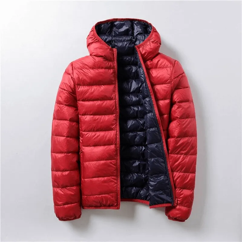 Double-sided Ultra-light and Warm Parka / Women`s Duck Down Jacket with Hooded - SF0069