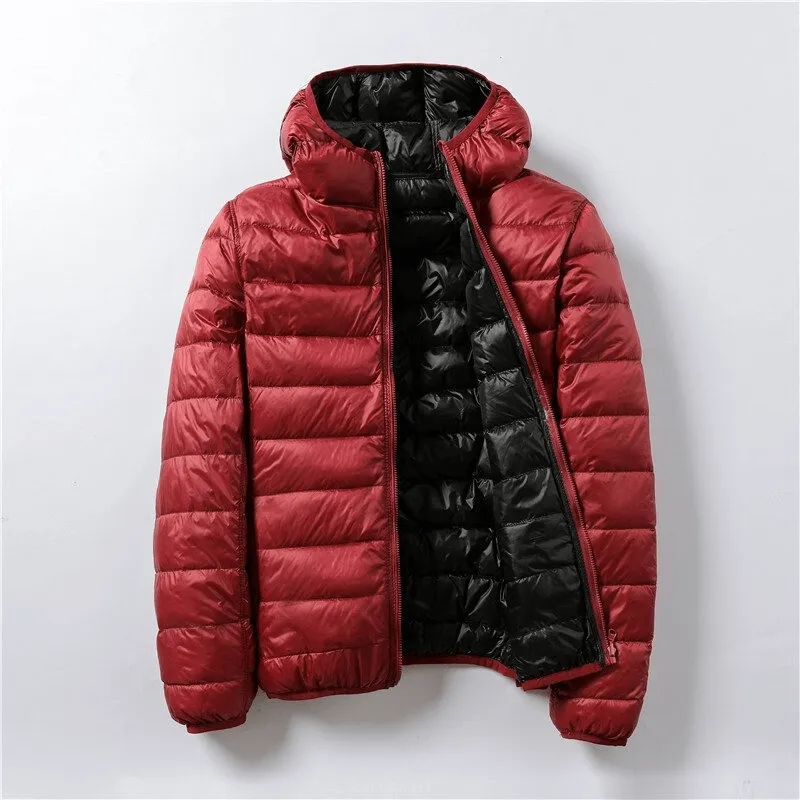 Double-sided Ultra-light and Warm Parka / Women`s Duck Down Jacket with Hooded - SF0069