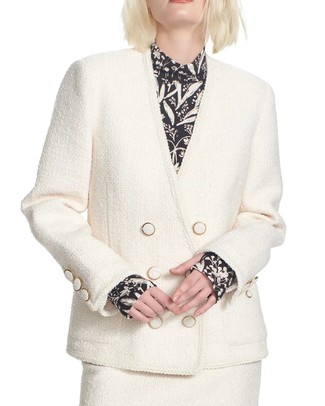 Evelyn Blazer Jacket Parchment