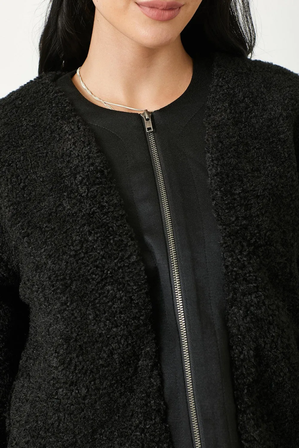 Faux Fur Bomber Jacket