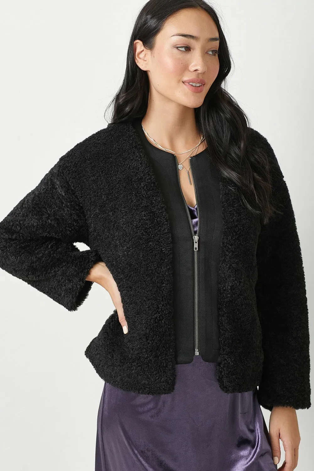 Faux Fur Bomber Jacket