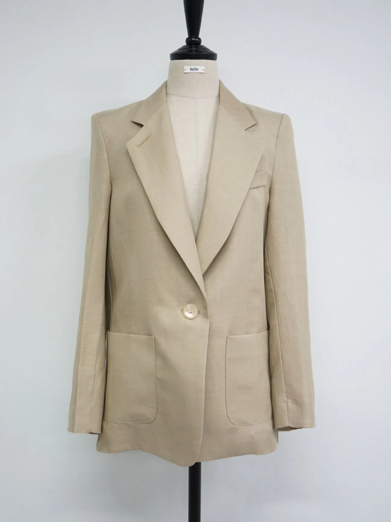 FITTED LINEN BLAZER