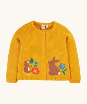 Frugi Colby Cardigan - Gold/Autumn Friends