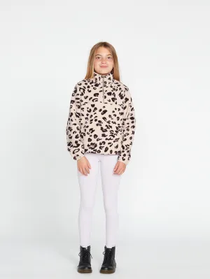 Girls Pheelin It Mock Neck Fleece - Sand