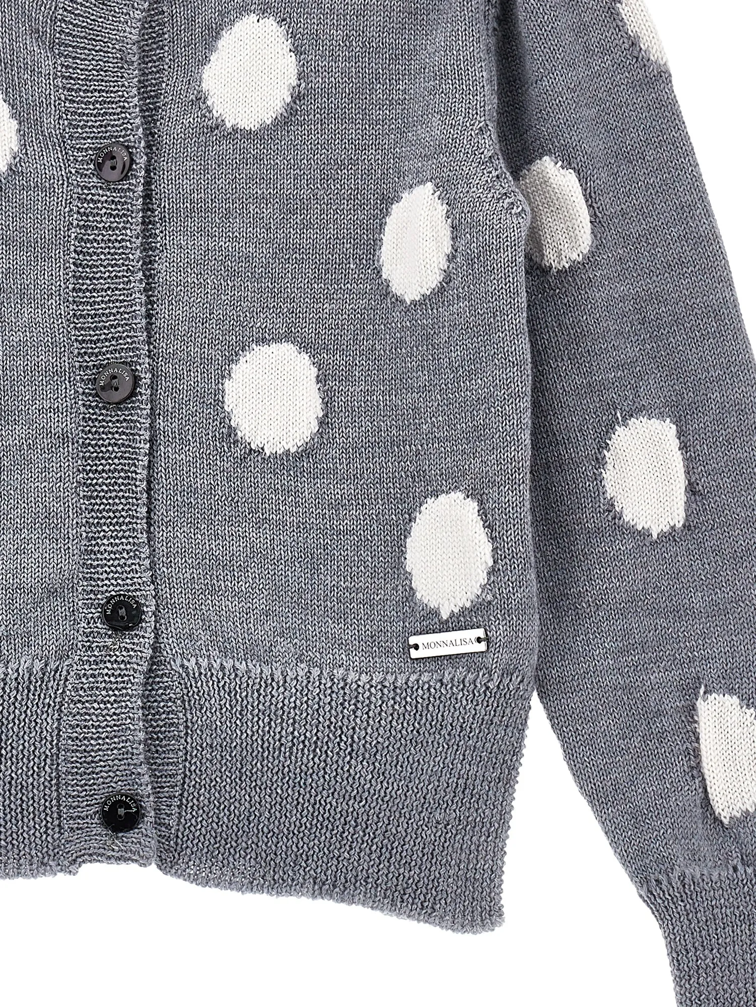 Grey Polka-dot Cardigan