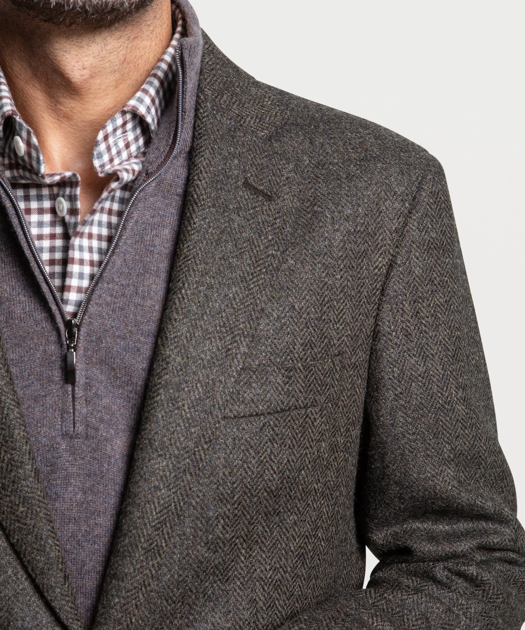 Herringbone Tweed Blazer