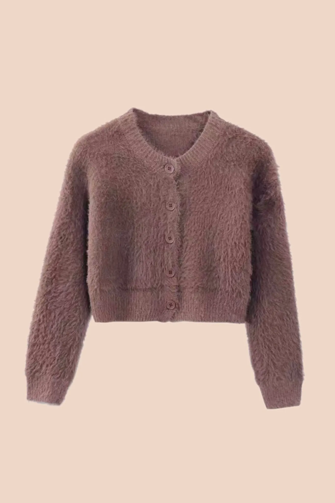 Honey girl fluffy button front cardigan