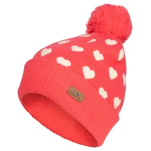 Jude Girls Lined Patterned Hat in Strawberry