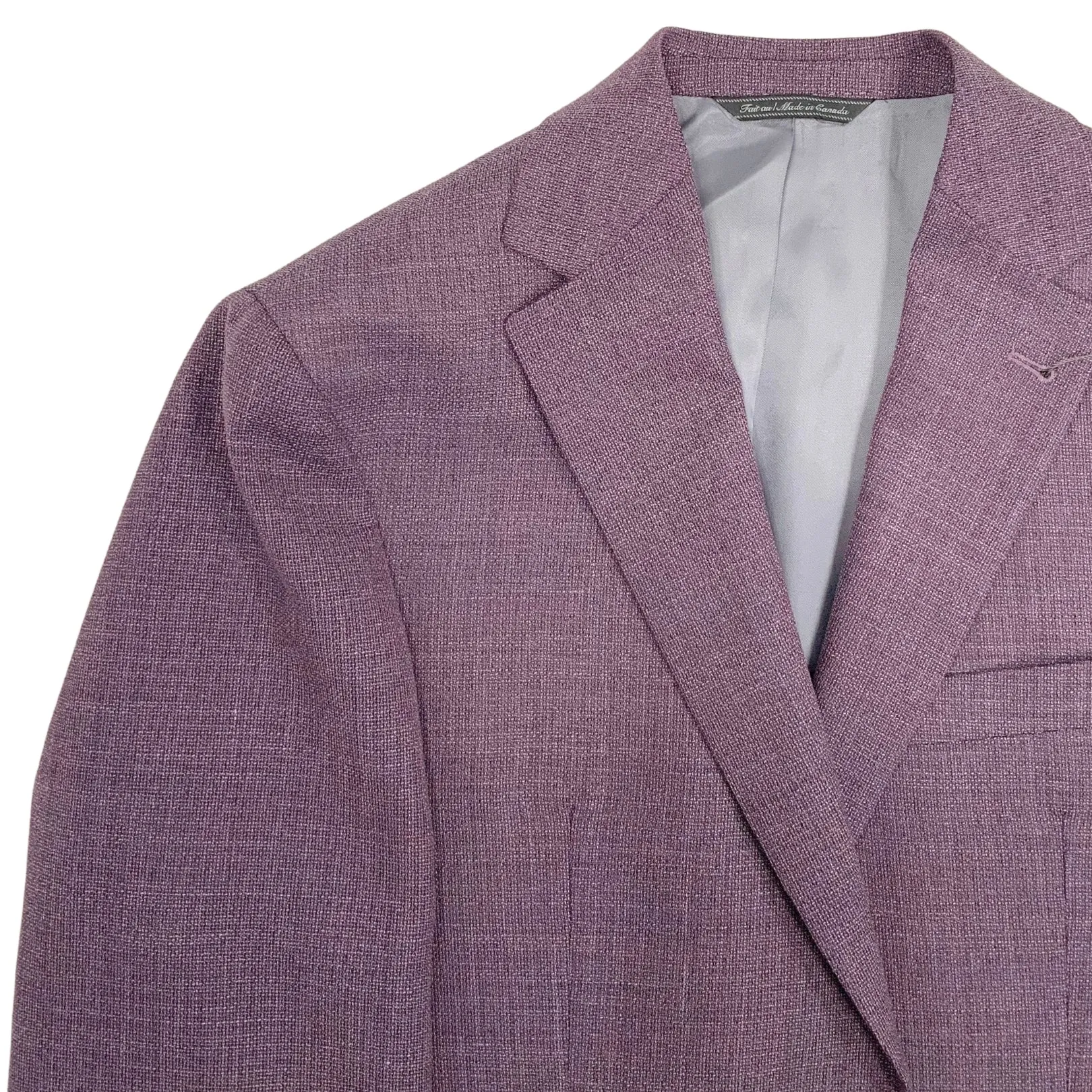 Lilac Two Button Wool Canvas Sport Jacket