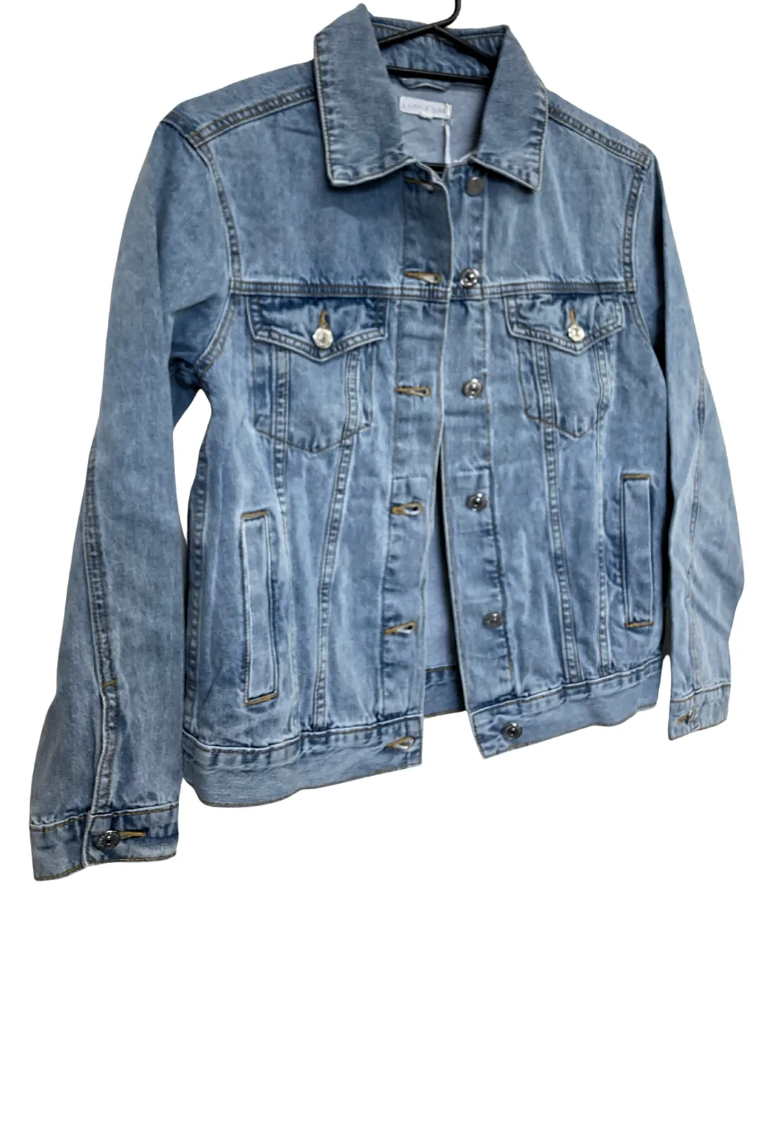 LITTLE LIES LABEL Womens Denim Jacket  - Vintage Blue