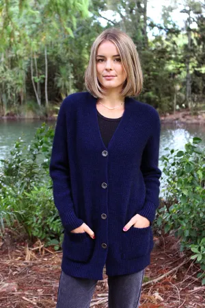 Lothlorian Boyfriend Cardigan - Possum Merino 9845