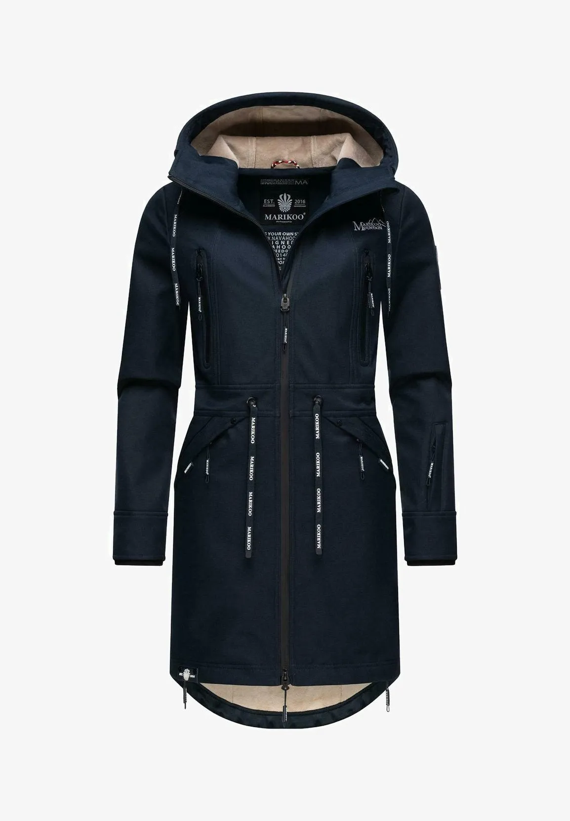 Marikoo fitted parka, blue