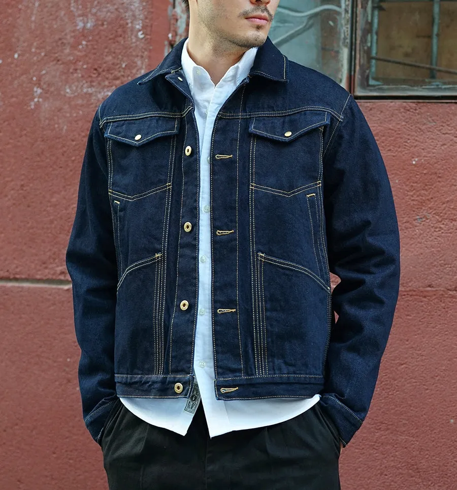 Men's 15.6OZ Selvedge Denim Trucker Jacket