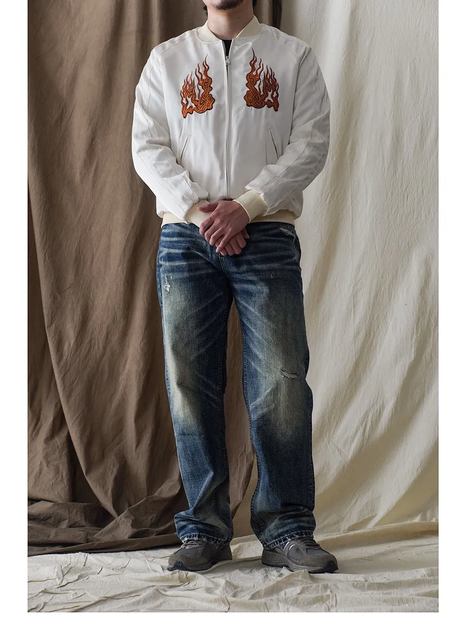 Men's Embroidery Bomber Quilted Jacket