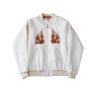 Men's Embroidery Bomber Quilted Jacket