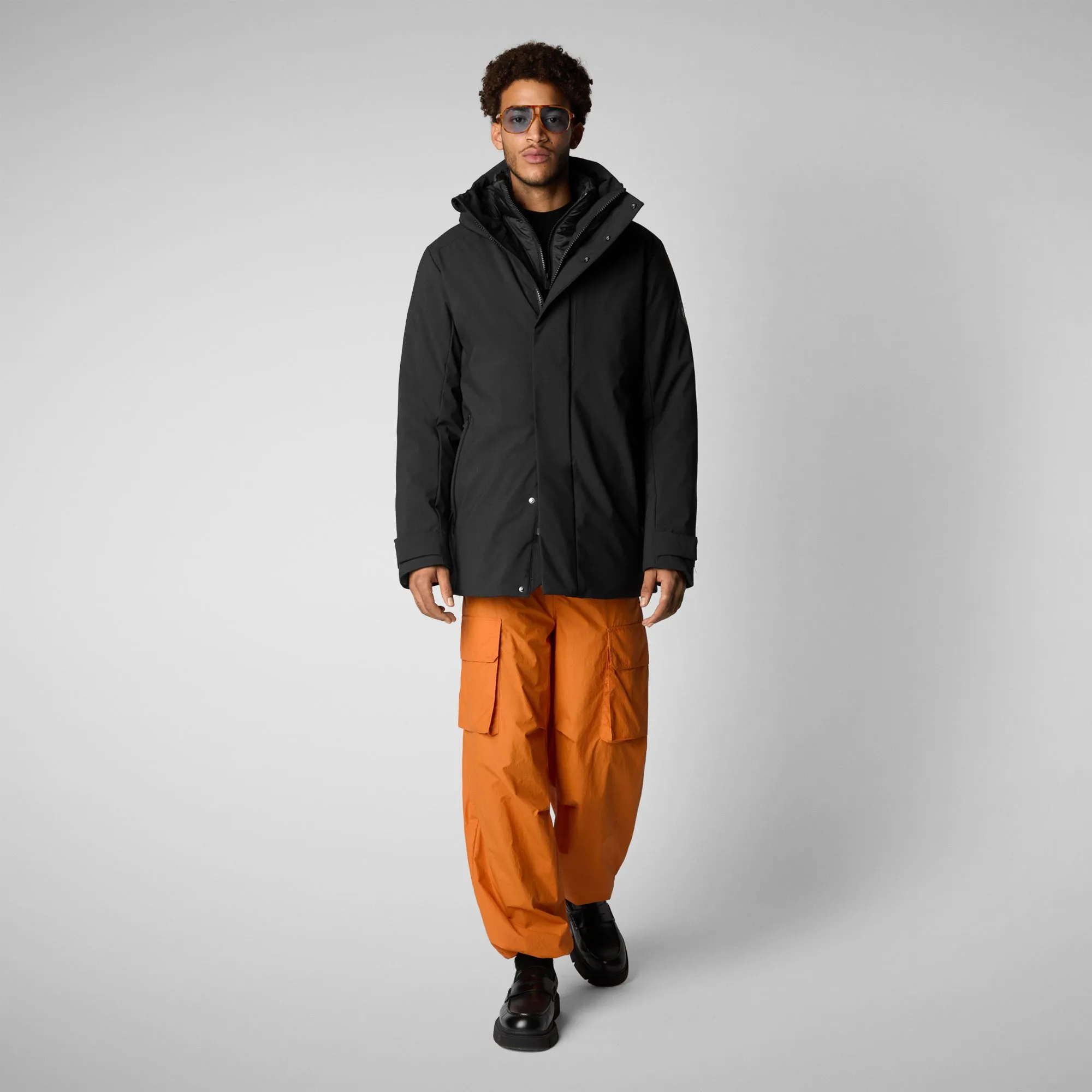 Men's  hooded parka Wilder in black